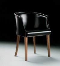 Дизайнерски черен фотьойл  